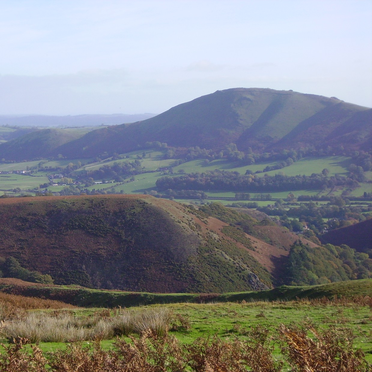 view of the Long Mynd & the Stretton hills