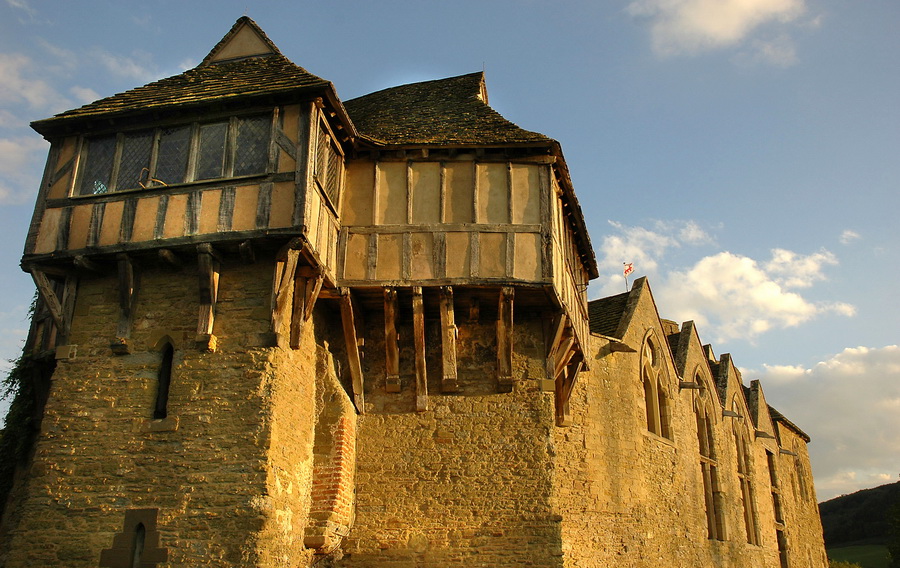 Stokesay Castle, fortified medieval manor house near Craven Arms