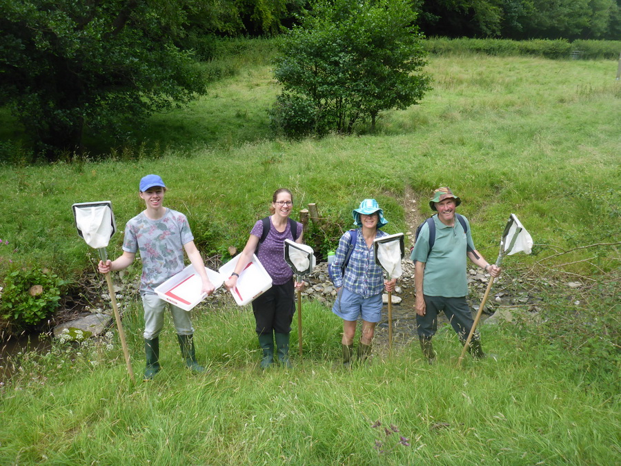 Volunteers helped us with Crayfish survey in the Clun Catchment