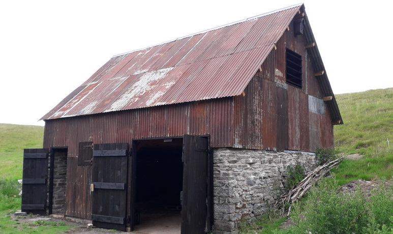 repairs being made to barn